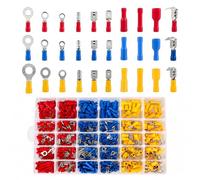 Wvzong 480 PCS Crimp Connector Kit, Insulated Electrical Wire Terminals Assortment - Ring, Spade, Bullet, Butt Splice, Quick Disconnect & Piggyback Terminals for Cars,Motorcycle, Home & DIY Projects