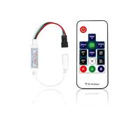 Wvzong RGB LED Controller Wireless RF Remote for WS2812B/WS2811/SK6812 LED Strips, 358 Dynamic Modes, Digital Color Changing, DIY Pixel Lights