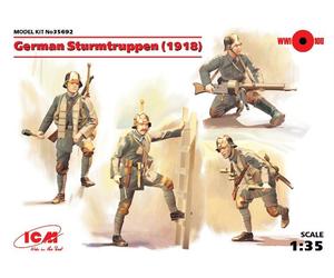 WW I GERMAN STURMTRUPPEN 1918 W/WEAPONS & EQUIPMENT (INFANTRY) #35692 1/35 ICM