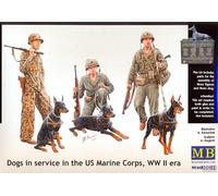 Masterbox 1:35 Scale Dogs in the service in Marine Corps, WW II Era Figure