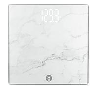 WW Scales by Conair, Hidden Display Glass Scale by Conair, 400 Lbs. Capacity, White Marble Finish