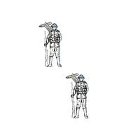 WW1 Tommy pp-h17 1.4x3.6cm Fine English Pewter Cufflinks
