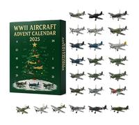 WW2 Advent Calendar 2025, Aircraft Advent Calendar with 24 Miniature Warbirds, Christmas Countdown Calendar for Model Collectors, History Buffs, Aviation Lovers