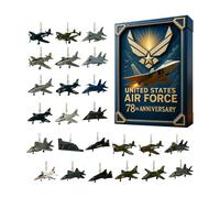 WW2 Aircraft Advent Calendars 2025, Air Force 78th Commemoration Day Christmas Countdown Calendar, Miniature Warbirds, Fighter Model For Collectors & Aviation Lovers