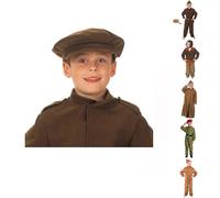 WW2 Allied Army Officer, Soldier, Pilot, Private, Home Guard Costume for kids 7-11 Years