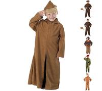 WW2 Allied Army Officer, Soldier, Pilot, Private, Home Guard Costume for kids 7-11 Years