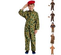 WW2 Allied Army Officer, Soldier, Pilot, Private, Home Guard Costume for kids 7-11 Years
