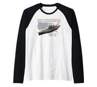 WW2 American Battleship USS Mississippi BB-41 Warships Raglan Baseball Tee