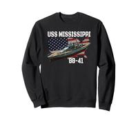 WW2 American Battleship USS Mississippi BB-41 Warships Sweatshirt