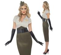 WW2 Army Girl Costume Spice Darling Pin Up Ladies Fancy Dress