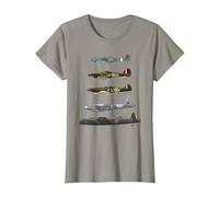 WW2 British Warplanes Warbirds Lancaster Plane Spotting T-Shirt, Women, Slate Grey, X-Small