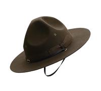 WW2 Campaign Hat Vintage US Field Wool Felt Hat Replica WW2USMC Items Dark Brown, Dark Brown, L