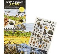 D-Day Beach Attack - Rub Down Transfers World War 2 Battle Scene