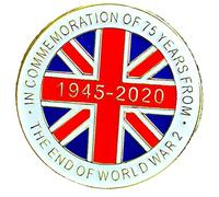 WW2 End 75th Anniversary 1945-2020 NEW Collectable Military Badge poppies day