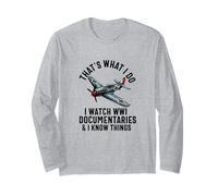 WW2 Enthusiast World War 2 History WWI Documentary Historian Long Sleeve T-Shirt
