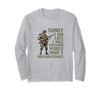 WW2 Enthusiast World War 2 History WWI Documentary Historian Long Sleeve T-Shirt