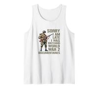 WW2 Enthusiast World War 2 History WWI Documentary Historian Tank Top