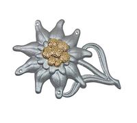 WW2 German Metal Cap Badge- Edelweiss Reproduction Badge