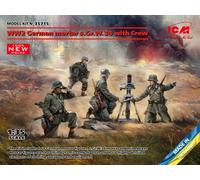 Ww2 German Mortar Grw 34 with Crew (Mortar and 4 Figures) (New Molds) 1:35 Kit