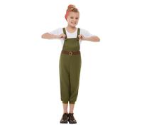 WW2 Little Land Girl Fancy Dress 1940s Wartime Factory Worker Girls Book Costume