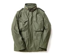 WW2 M-65 Field Jacket US Vintage Men Cotton Cargo Coat OG-107 Trench Coat Replica WWII US M65 Combat Uniform (XXL)