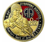 WW2 MEMORIAL COMMEMORATIVE TOKEN D DAY LANDING JUNO BEACH GOLD BEACH AIR FORCE ARMY