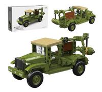 WW2 Military M6 Truck Building Set, American Army Carrier Vehicles Model Building Toy, Home Office Decor, Gift for Adults Kids Aged 6+(323 Pieces)