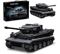WW2 Military Tiger Tank Building Set for Adults, Army Tank Building Blocks Model, 1:28 Scale Tiger Tanks Block Toys, Gifts for Military Enthusiasts and Boy, 1622+ PCS