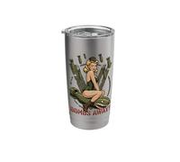 WW2 Pin Up Girl World War Two History Bombs Away Graphic Stainless Steel Insulated Tumbler