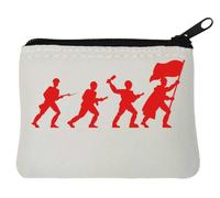 WW2 Soldiers Neoprene Coin Purse Pouch 10x11cm White