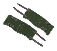 WW2 Style German Military Canvas and Leather Gaiters - Colour Options (Green Canvas & Brown Leather)