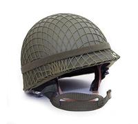 WW2 US M1 Army Helmet with Cover Cat Eye Strap, WWII Gear, Steel Made Double Shells Green Reproduction