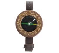 WW2 US Repro Paratrooper Wrist Compass with Strap | Repro Wrist-Worn Compass, Leather Strap. Brown Resin Case, 360 Degree Bezel