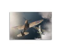 WW2 Vintage Fighter Plane Poster Supermarine Spitfire Poster Decorative Painting Canvas Wall Posters And Art Picture Print Modern Family Bedroom Decor Posters 16x24inch(40x60cm)
