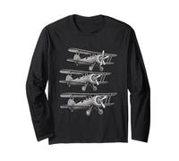 WW2 Warplanes Tshirt B-17 P51 Mustang F4U Corsair Vintage Long Sleeve T-Shirt