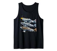 WW2 Warplanes Tshirt B-17 P51 Mustang F4U Corsair Vintage Tank Top