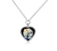 WW2 Warship Battleship Cruisers Naval Fleet Urn Necklace for Ashes Heart Pendant Necklace Memorial Necklace Jewellery For Women Men