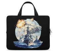 WW2 Warship Cruisers-Naval-Fleets Laptop Bag Sleeve Funny Tablet Case Protective Carry Bag Briefcase with Handle 10inch