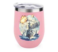 WW2 Warship Cruisers-Naval-Fleets Tumbler with Lid Travel Coffee Mug Wine Tea Cup for Women and Men