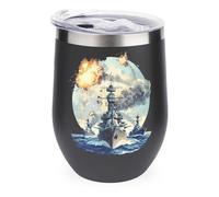 WW2 Warship Cruisers-Naval-Fleets Tumbler with Lid Travel Coffee Mug Wine Tea Cup for Women and Men