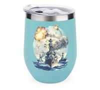 WW2 Warship Cruisers-Naval-Fleets Tumbler with Lid Travel Coffee Mug Wine Tea Cup for Women and Men