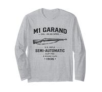 WW2 Watch Your Thumb Vintage World War Two M1 Garand Rifle Long Sleeve T-Shirt