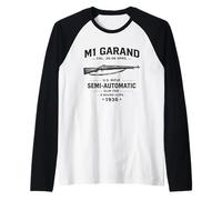 WW2 Watch Your Thumb Vintage World War Two M1 Garand Rifle Raglan Baseball Tee