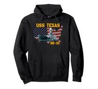 WW2 & WW1 Warship USS Texas BB-35 Battleship Veterans Day Pullover Hoodie