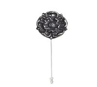 ww67 Tudor Rose fine English pewter Motif on a tie stick pin hat scarf collar coat