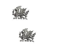ww79 Welsh Heraldic Dragon Made From Fine English Pewter Cufflinks