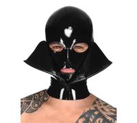 WWBDZSW Halloween Hood Face Masker,Sexy Natural Latex Head Cover Mask With Zipper Front Cover for Party Nightclub Prom Cosplay Fetish Lover Game, Elastic,Breathable