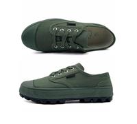 WWBDZSW Men's and Women's Liberation Shoes,Rubber Vulcanized Chinese Army Shoes,Canvas Sneakers for Outdoor Military Raining Construction Work Labor Safety,Fpersonality,Non-Slip Green