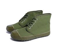 WWBDZSW Men's and Women's Liberation Shoes,Rubber Vulcanized Chinese Army Shoes,Canvas Sneakers for Outdoor Military Raining Construction Work Labor Safety,Fpersonality,Non-Slip Green