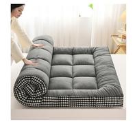 WWBPOIUY floor mattress,futon,futon bed, Upgrade Thick Sleeping Pad Floor Mattresses,Portable Roll Up Mattress,Twin Full Queen Sofa Mattresses,Foldable Guest Bed,Travel Mattress(Gray,150cm*200cm)